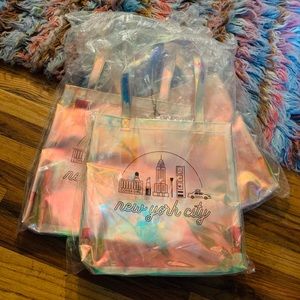 COVERGIRL NYC Vinyl Holographic Tote Bags